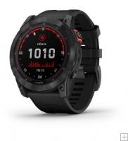 Garmin Fenix 7X Solar GPS Watch Slate Grey Black Band