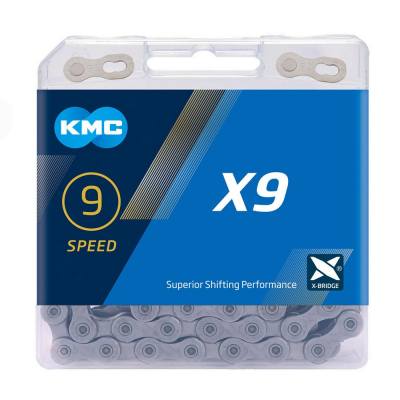 KMC X9 Grey 9 Speed Chain