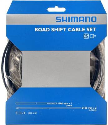 Shimano Road Gear Cable Set With Steel Inner Wire