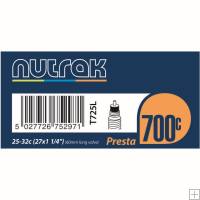 Nutrak 700 x 25 - 32C Presta 60 mm long valve inner tube