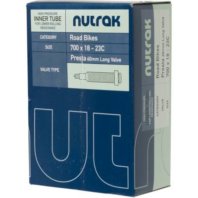 Nutrak 700 x 18 - 23C Presta 60 mm long valve inner tube