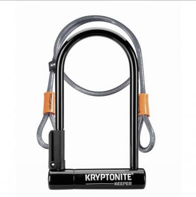 Kryptonite Kryptolok Keeper 12 U-Lock With 4 Foot Kryptoflex Cab