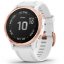 Garmin Fenix 6S Pro Rose Gold GPS Watch White Band