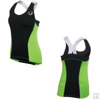 Pearl Izumi Womens Elite Tri Support Singlet Black / Green