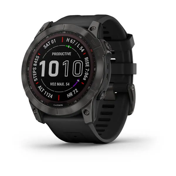 Garmin Fenix 7X Sapphire Solar Carbon Grey DLC TI Watch