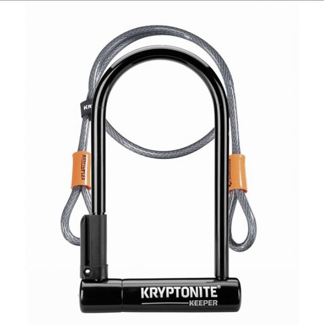Kryptonite Kryptolok Keeper 12 U-Lock With 4 Foot Kryptoflex...