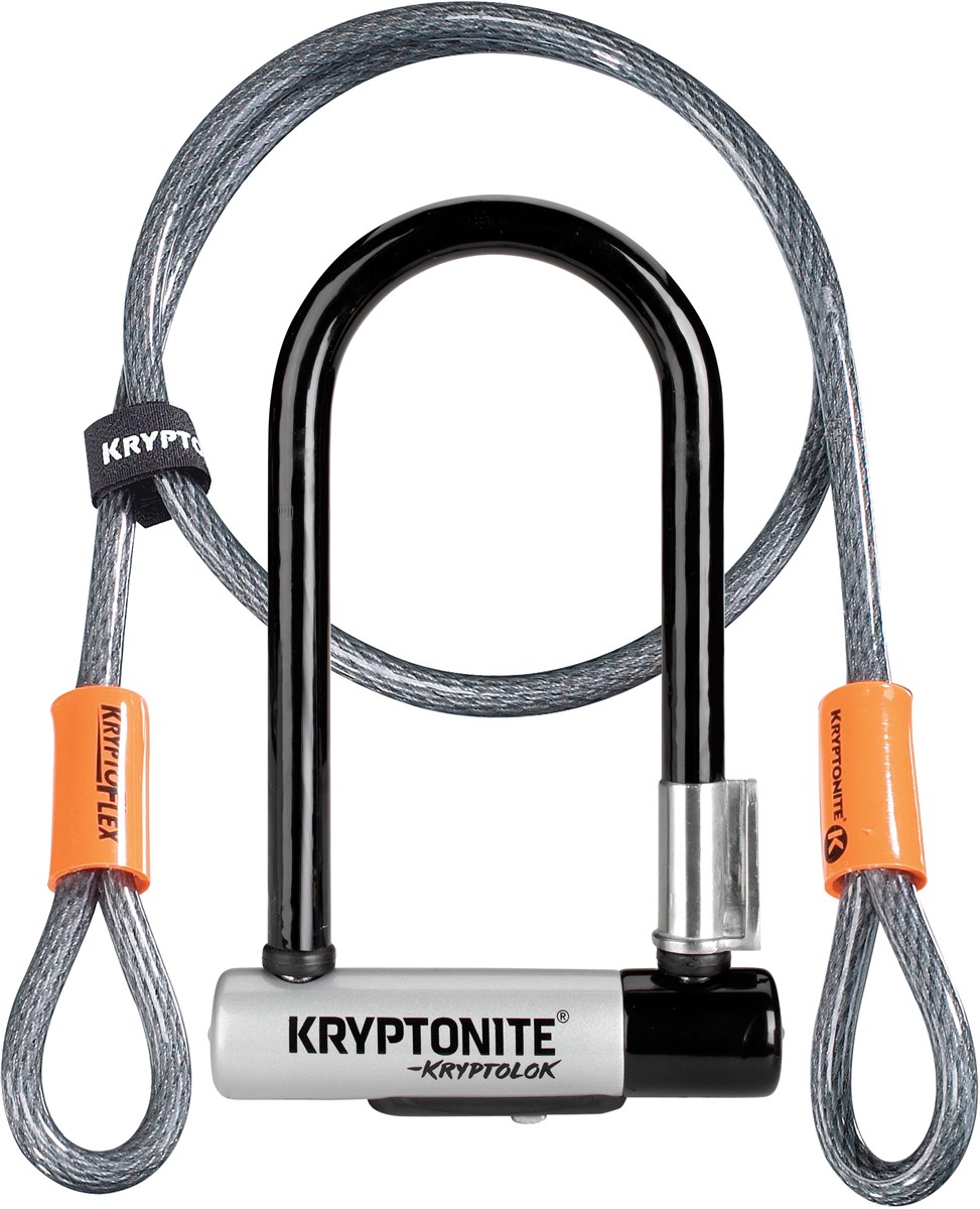 Kryptonite Kryptolok Mini U-Lock with 4FT Flex Cable Gold Se...