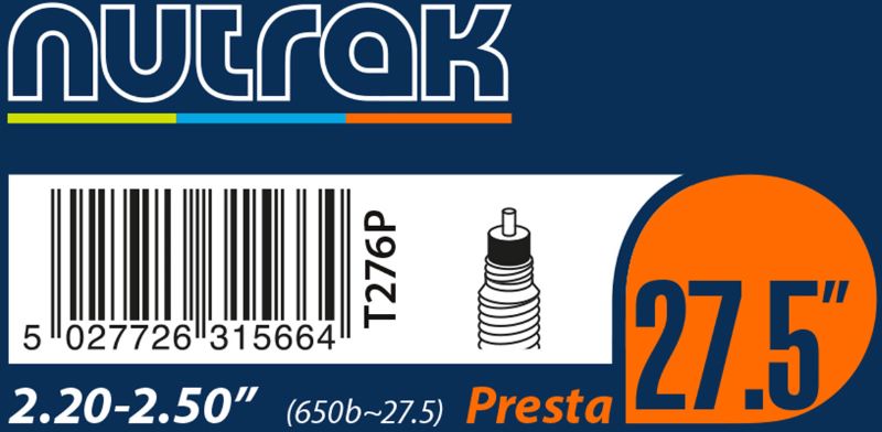 Nutrak 27.5 X 2.2-2.5 Presta Tube 650B