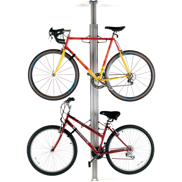 Gear Up BUA aluminium Floor-to-Ceiling 2 to 4-bike rack silv...